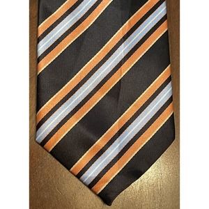 Croft & Barrow Black Orange Hand Made Polyester Men’s Neck Tie China Msrp $28.99